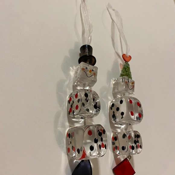 Department 56 Dice Christmas Ornaments  set of 2 - Picture 2 of 13